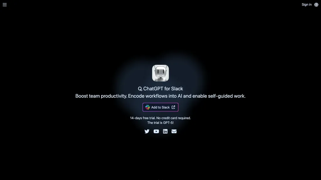 Q Slack Chatbot screenshot