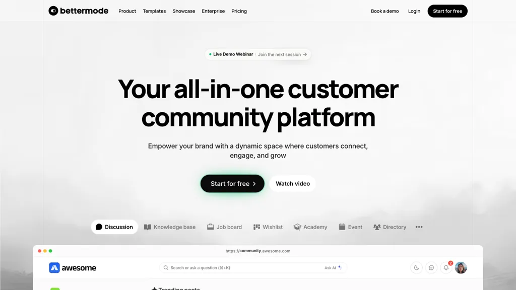 Bettermode screenshot