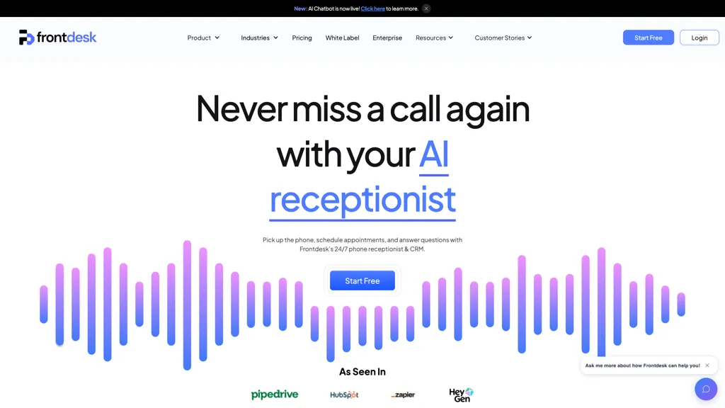 myaifrontdesk.com screenshot