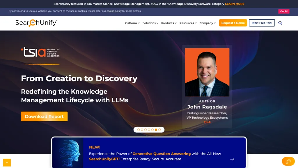 SearchUnify screenshot