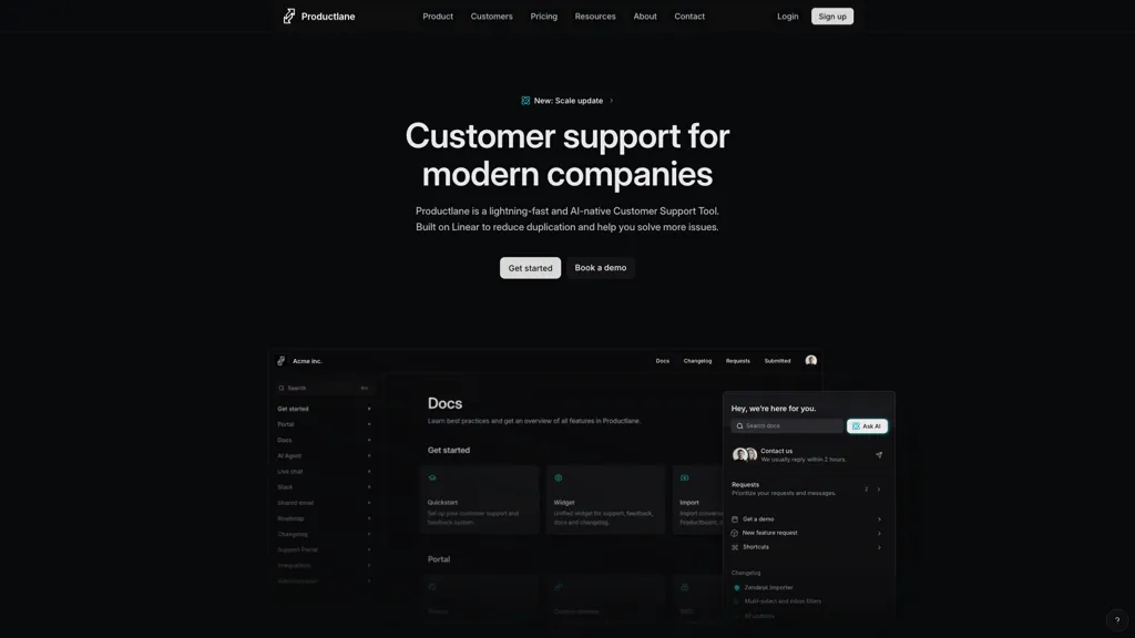 Productlane screenshot