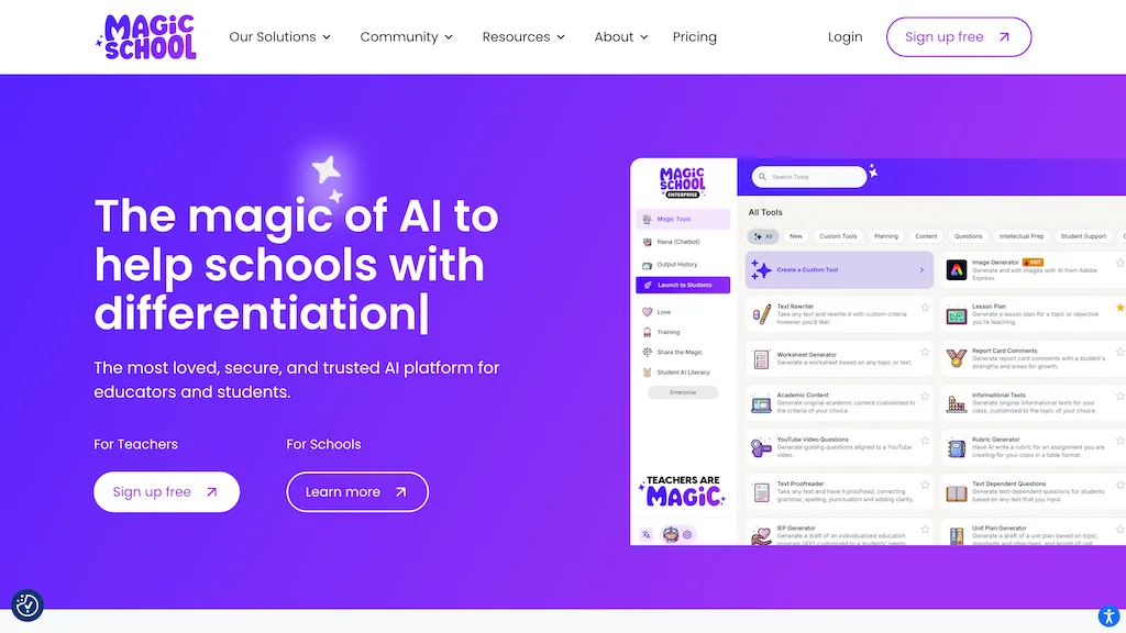 Magicschool.ai screenshot