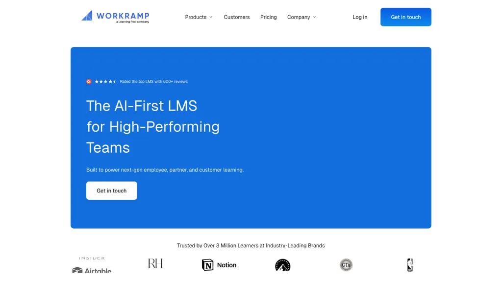 WorkRamp LMS screenshot