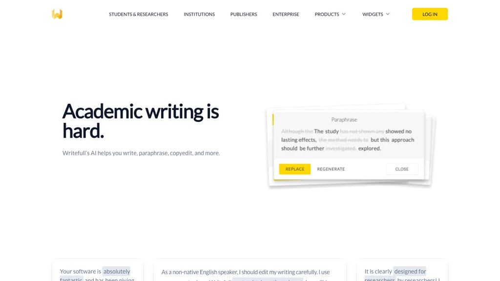 Writefull screenshot