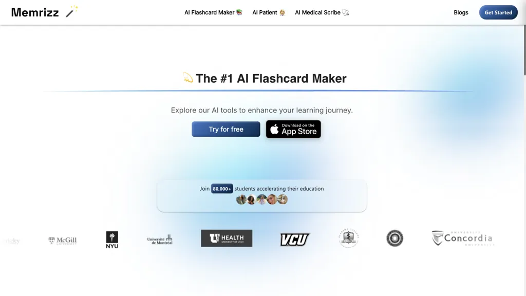 Memrizz AI Flashcard Generator screenshot