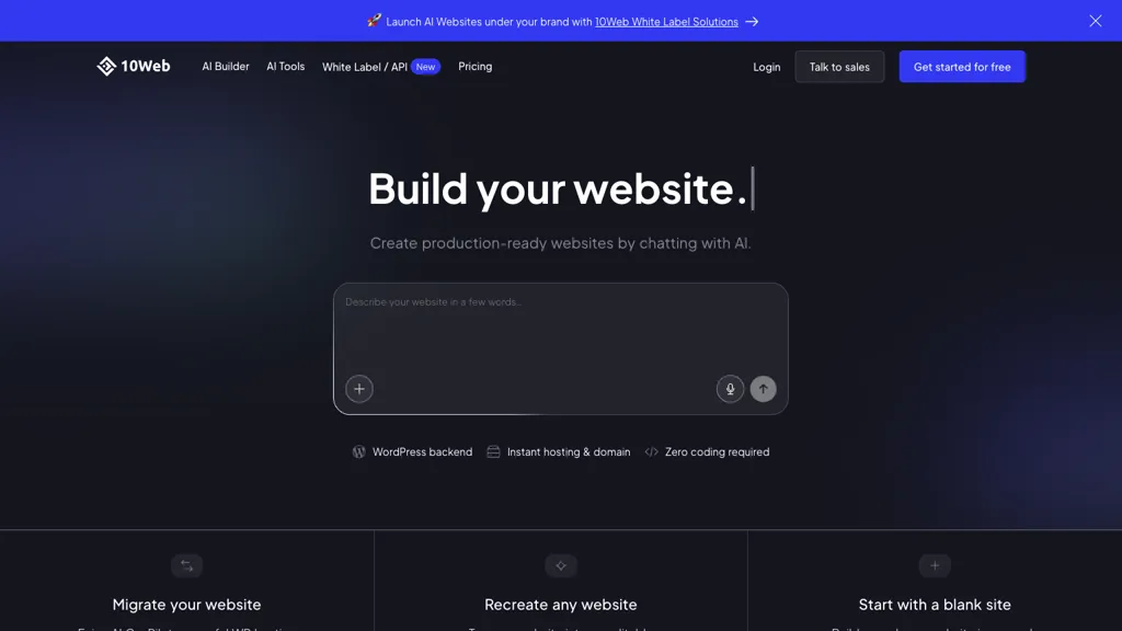 10Web screenshot