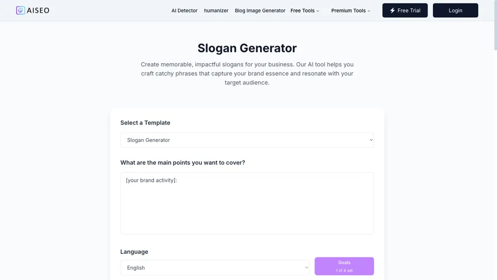 Slogan Generator screenshot