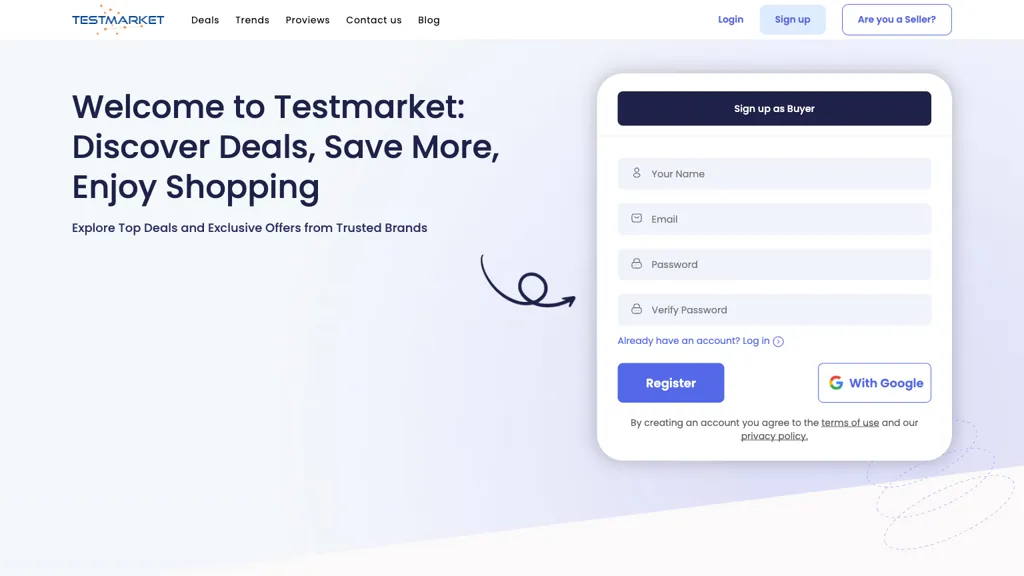 Testmarket Analytics INC screenshot