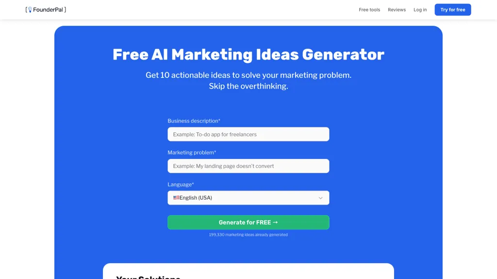 FounderPal Virtual CMO screenshot