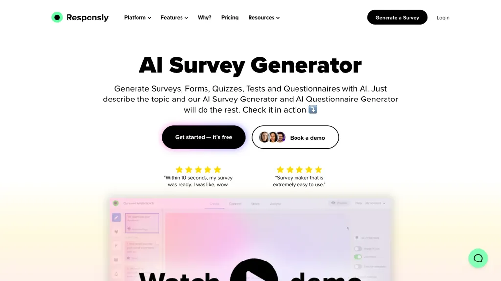 AI Survey Maker screenshot