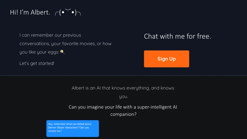 Albert screenshot
