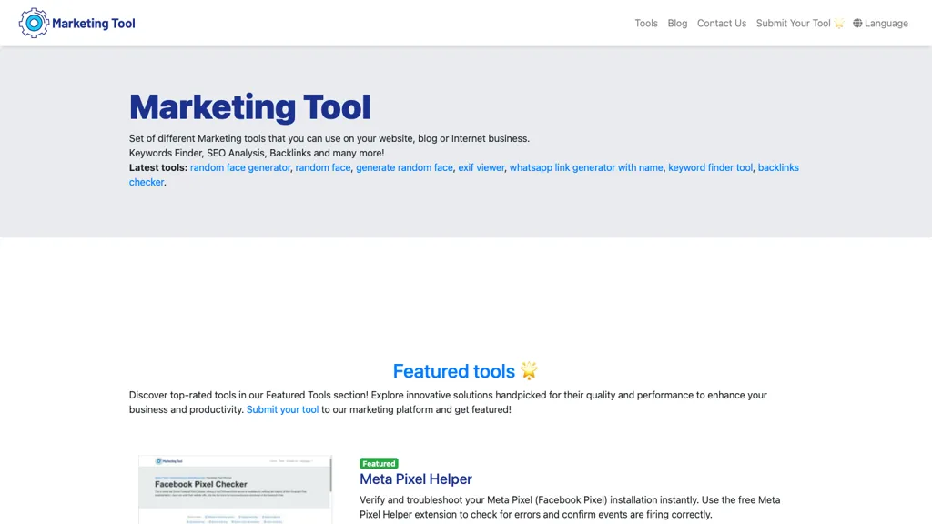 MarketingTool screenshot