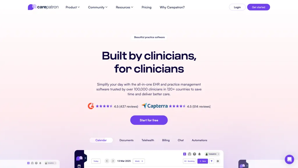 Carepatron screenshot