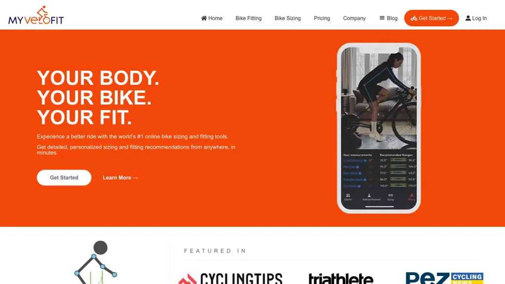 MyVeloFit screenshot