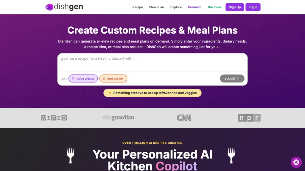 DishGen screenshot