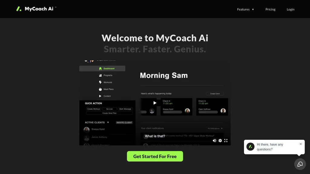 Mycoachai.com screenshot