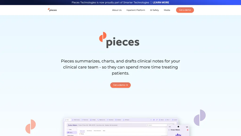 Pieces Technologies screenshot