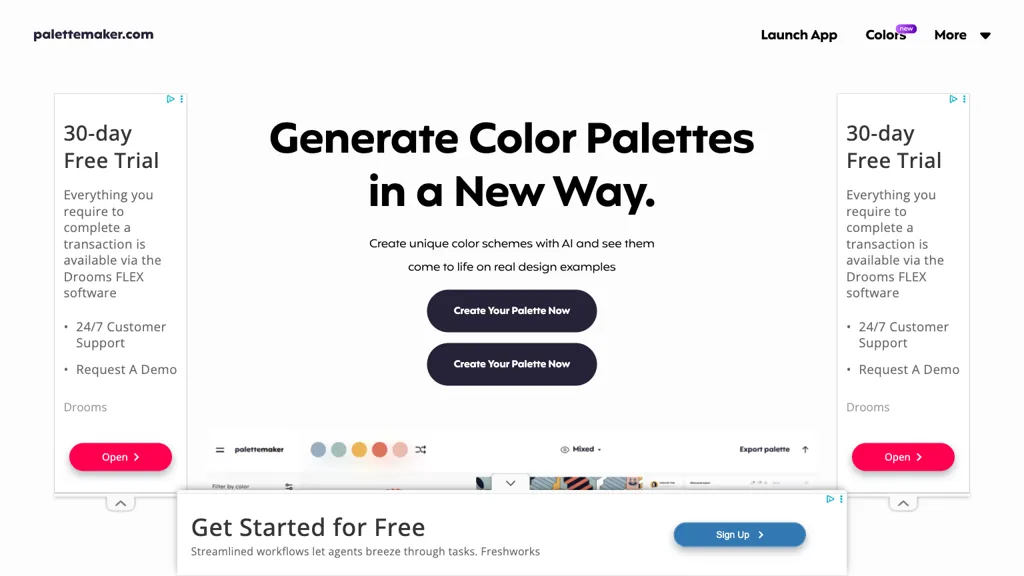 palettemaker.com screenshot