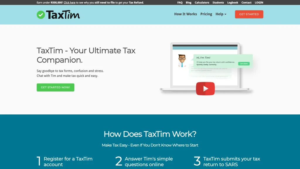 Taxtim.com screenshot