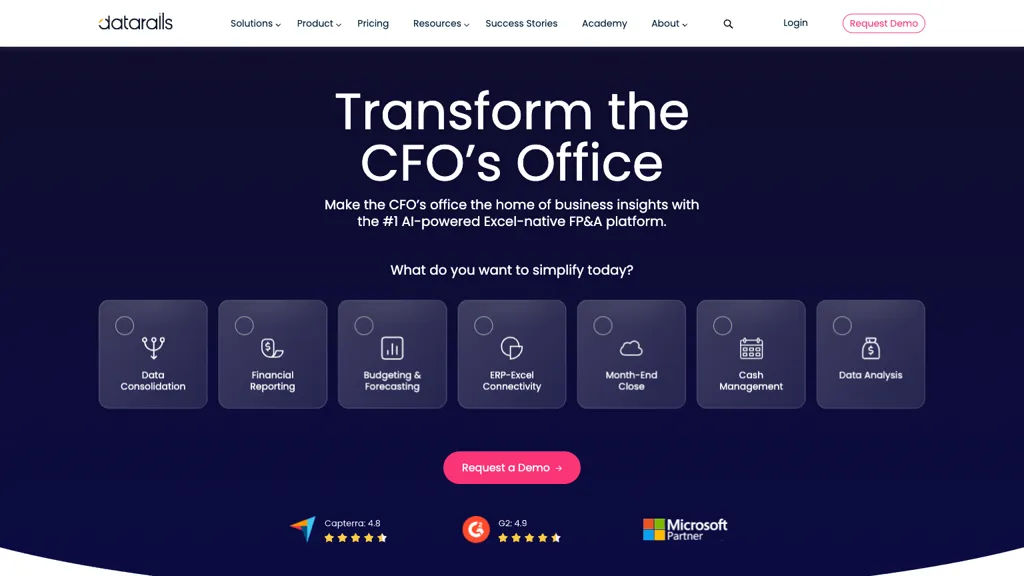 Datarails.com screenshot