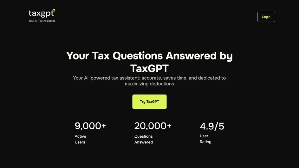 TaxGPT screenshot