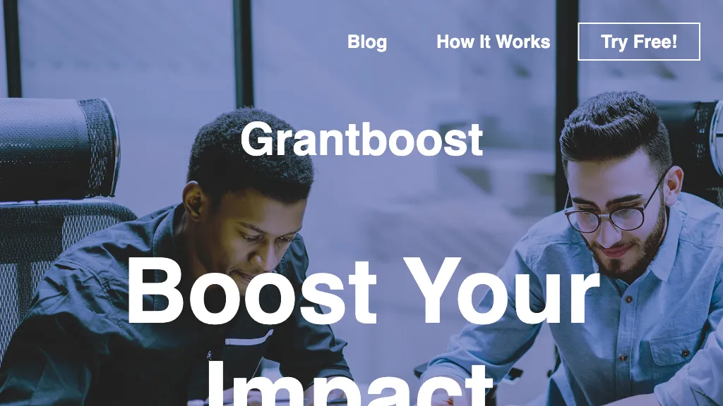 Grantboost screenshot