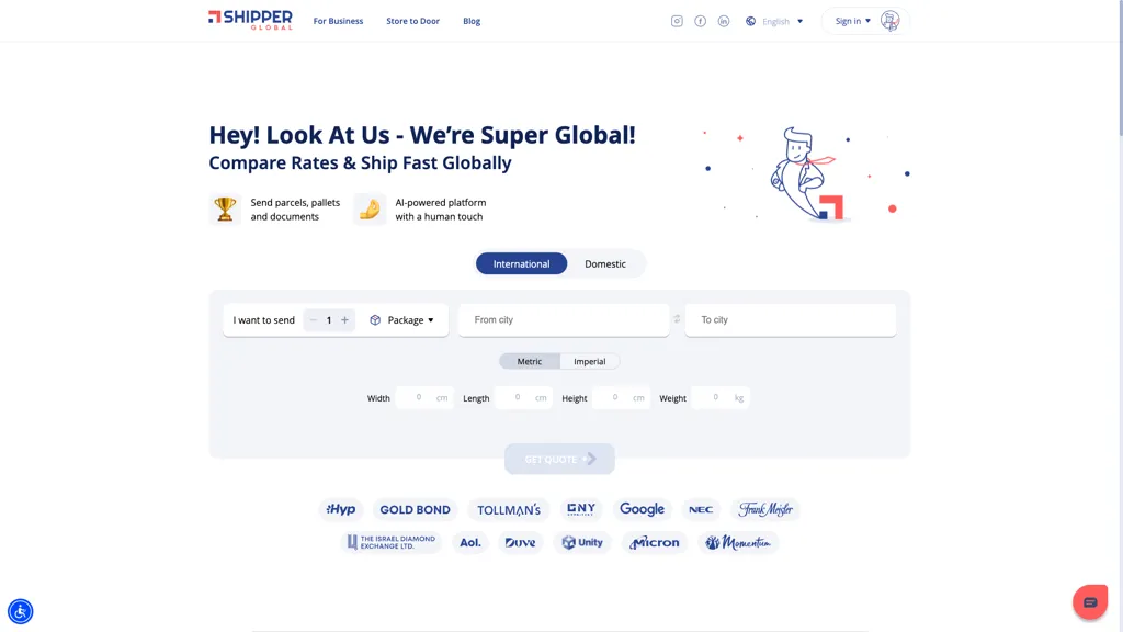 Shipper Global screenshot