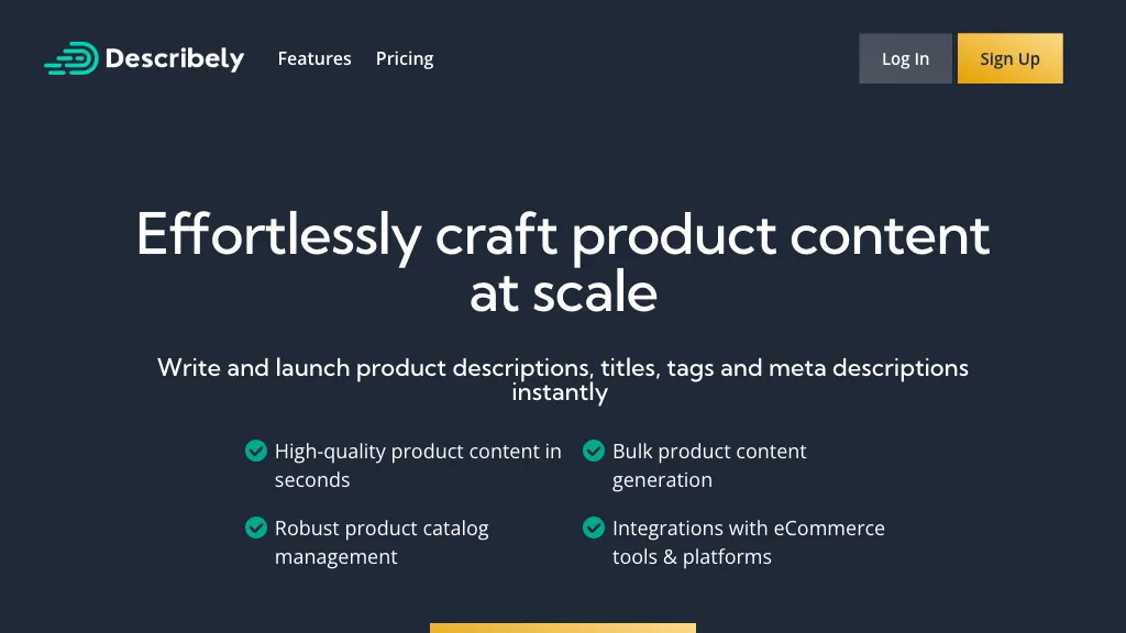 Describely screenshot