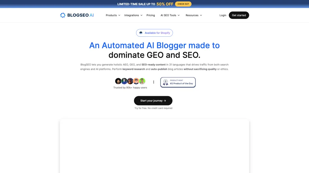 BlogSEO AI screenshot