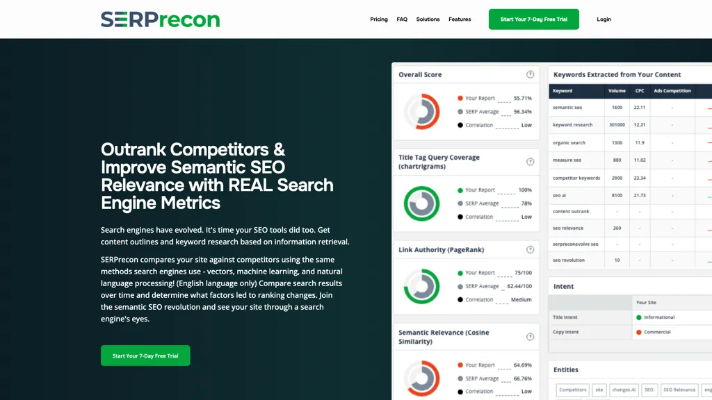 Serprecon screenshot