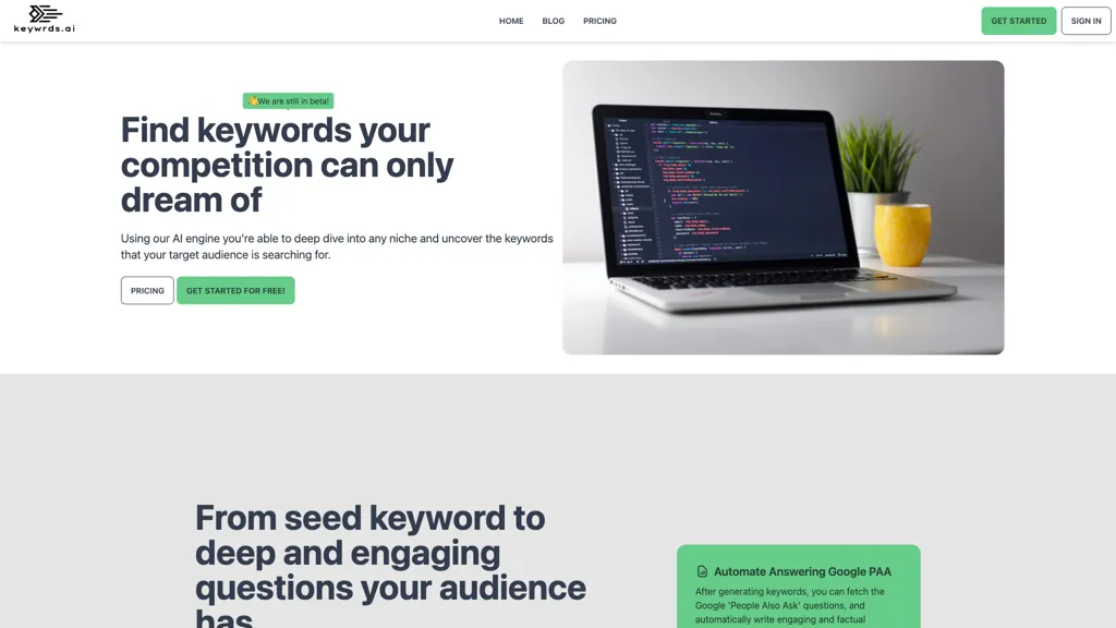 Keywrds.ai screenshot