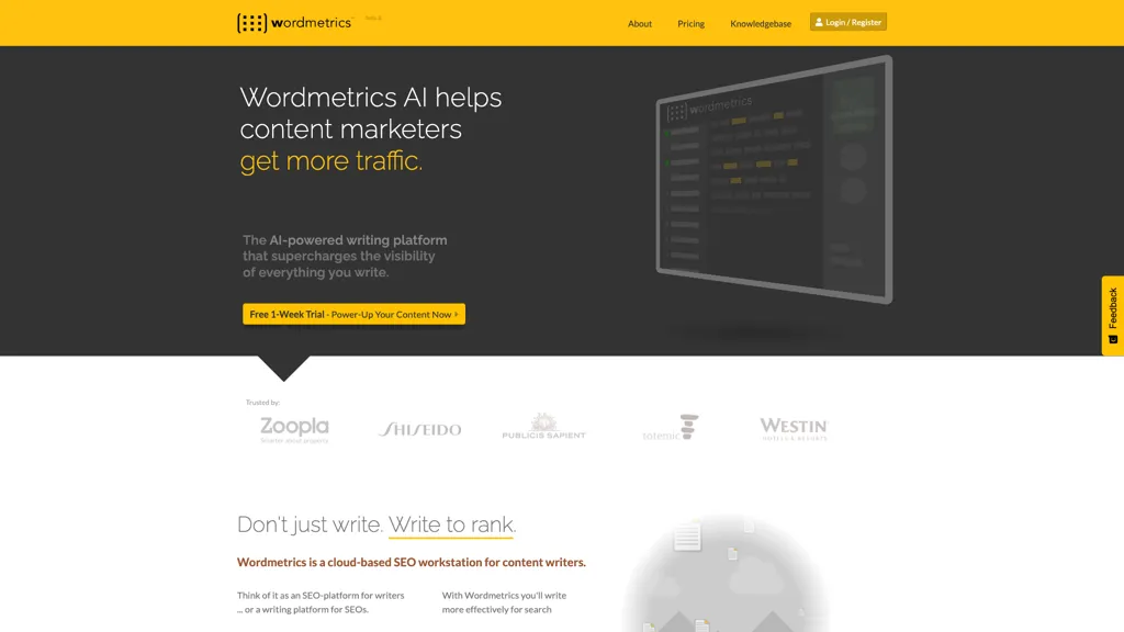 Wordmetrics screenshot