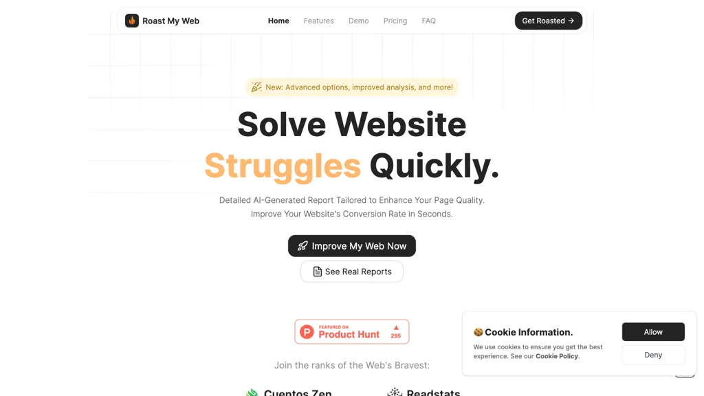 Roast My Web screenshot