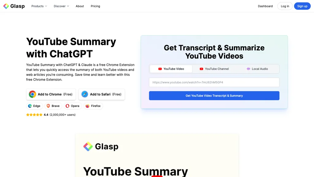 YouTube Summary with ChatGPT screenshot