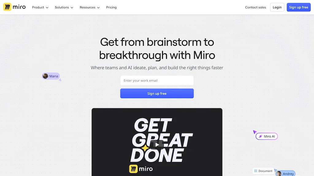 Miro AI screenshot