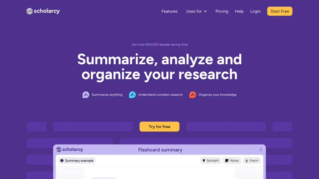 Scholarcy screenshot