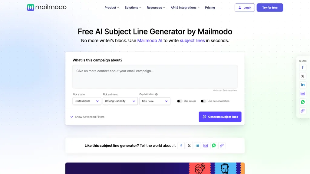 Mailmodo screenshot
