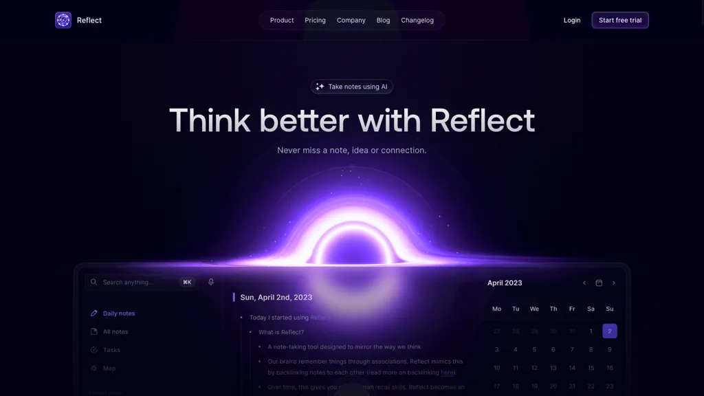 Reflect AI screenshot