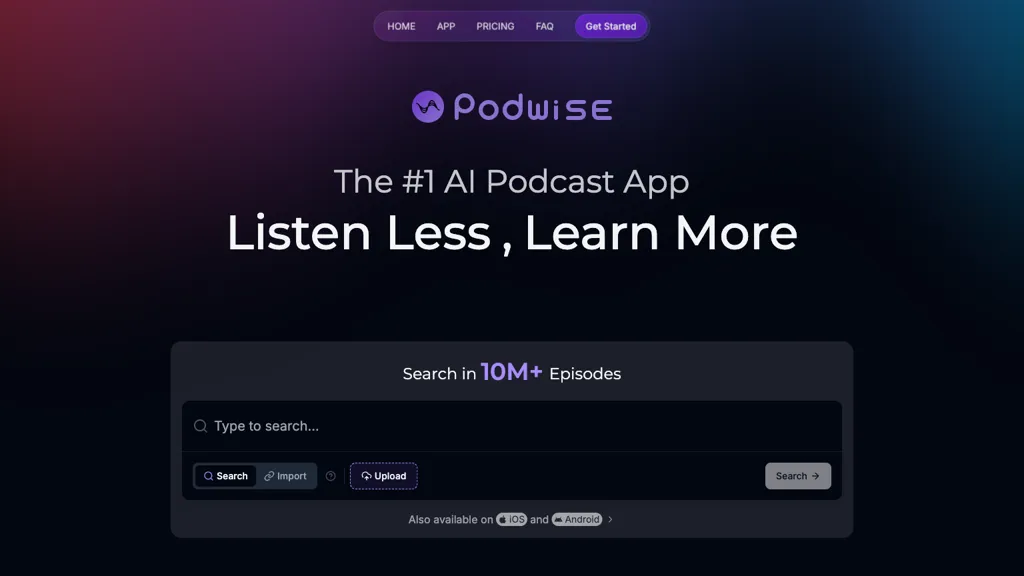 Podwise AI screenshot