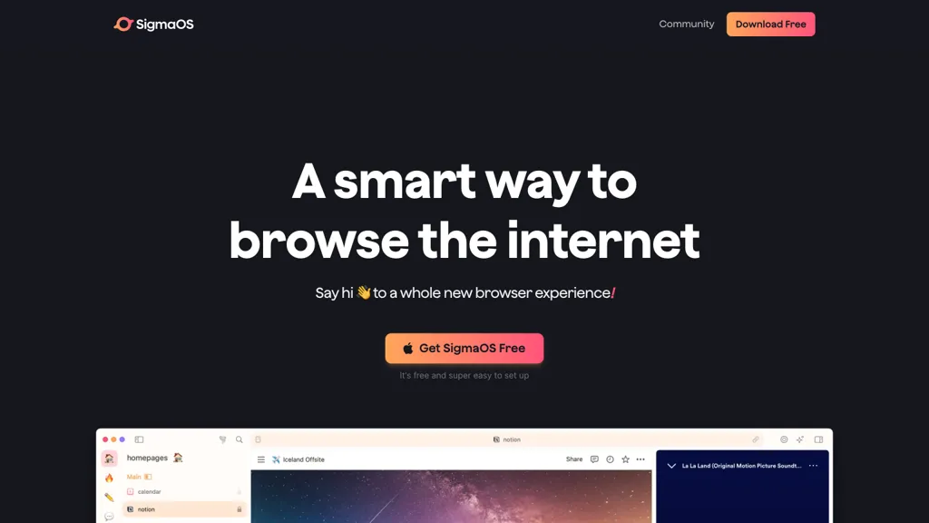 Sigmaos airis screenshot