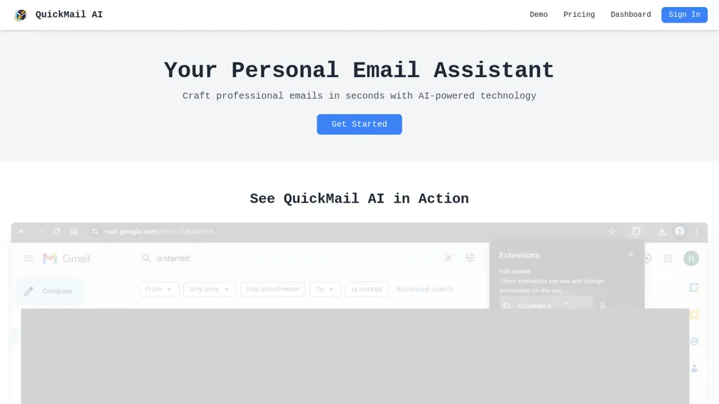 QuickMail AI screenshot