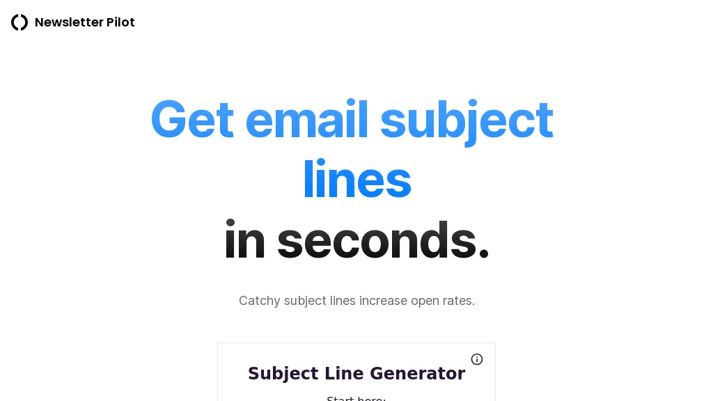 Subject Line Generator screenshot