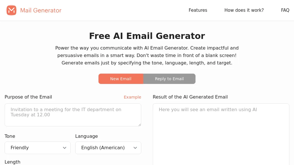 MailGenerator.ai screenshot
