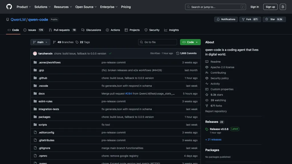 Qwen Code screenshot