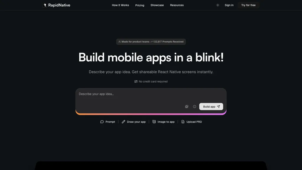 RapidNative screenshot