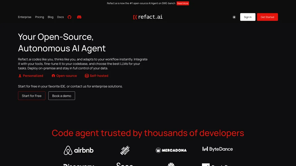 Refact AI screenshot