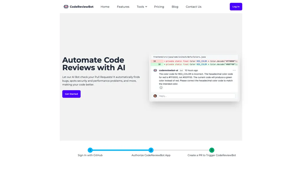CodeReviewBot.AI screenshot
