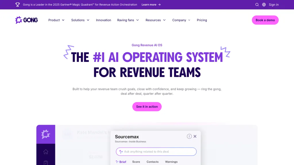 Gong - Revenue Intelligence Platform screenshot