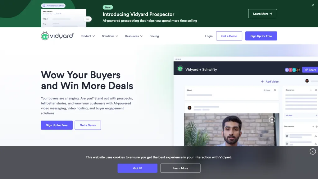 Vidyard screenshot