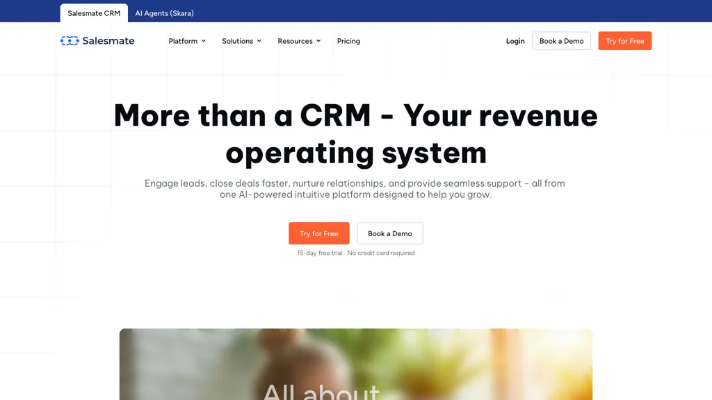 Salesmate CRM screenshot